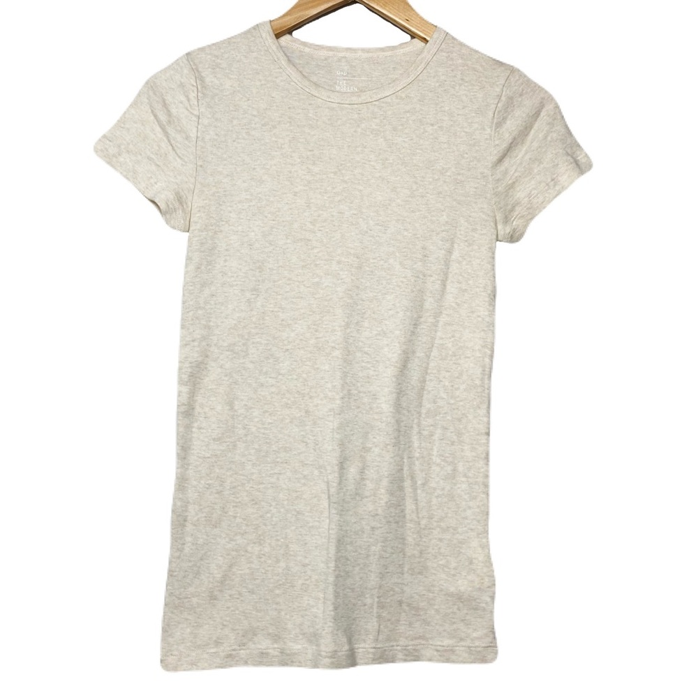 Gap The Modern Crew Classic Heather Cream T-Shirt Women’s Small